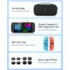 imageEasySMX Carrying Case for Nintendo Switch 2 2025 Upgraded Switch 2 Accessories Kit Portable Travel Case with 2 Joycon Covers 8 Thumb Grips 2 HD Screen Protectors ampamp Install Frame