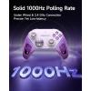 imageEasySMX D10 PC Controller  Elite Wireless Bluetooth Pro Controller with TMR Joystick DualMode Triggers ampamp Full Mechanical Buttons 1000Hz Polling Rate RGB Lighting for PCSwitchAndroidiOSpurple