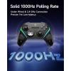 imageEasySMX D10 Wireless Game Controller  TMR AntiDrift Joysticks DualMode Triggers 1000Hz Polling Mechanical Buttons RGB  Bluetooth Gamepad for PCSwitchSwitch2iOSAndroid with Charging DockBlack