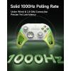 imageEasySMX D10 Wireless Game Controller  TMR AntiDrift Joysticks DualMode Triggers 1000Hz Polling Mechanical Buttons RGB  Bluetooth Gamepad for PCSwitchSwitch2iOSAndroid with Charging DockGreen