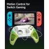 imageEasySMX D10 Wireless Game Controller  TMR AntiDrift Joysticks DualMode Triggers 1000Hz Polling Mechanical Buttons RGB  Bluetooth Gamepad for PCSwitchSwitch2iOSAndroid with Charging DockGreen