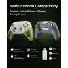 imageEasySMX D10 Wireless Game Controller  TMR AntiDrift Joysticks DualMode Triggers 1000Hz Polling Mechanical Buttons RGB  Bluetooth Gamepad for PCSwitchSwitch2iOSAndroid with Charging DockGreen