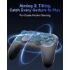 imageEasySMX S10 Switch 2 ControllerOne Key Wakeup Switch 2 Pro Controller with 6 Axis Gyro NFC Function TMR AntiDrift Joystick HD Rumble Swappable DPad ampamp Faceplateblackwhite blu