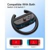 imageEasySMX Steering Wheels for Switch 2ampamp1 Console JoyCons 2 Pack Racing Wheels for Mario Kart 98 Deluxe Switch 2 Steering Wheel for Joycon 2Joycon Remote Controller Race Accessories 2X Black