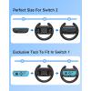 imageEasySMX Steering Wheels for Switch 2ampamp1 Console JoyCons 2 Pack Racing Wheels for Mario Kart 98 Deluxe Switch 2 Steering Wheel for Joycon 2Joycon Remote Controller Race Accessories 2X Black