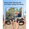 imageEasySMX Steering Wheels for Switch 2ampamp1 Console JoyCons 2 Pack Racing Wheels for Mario Kart 98 Deluxe Switch 2 Steering Wheel for Joycon 2Joycon Remote Controller Race Accessories 2X Black