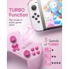 imageEasySMX T37 Switch Controller Wireless Switch Pro Controller for SwitchSwitch LiteSwitch OLED Wireless Remote Gamepad with Joystick Adjustable Dual Turbo Vibration Ergonomic NonSlipPink