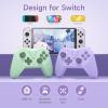imageEasySMX T37 Switch Controller Wireless Switch Pro Controller for SwitchSwitch LiteSwitch OLED Wireless Remote Gamepad with Joystick Adjustable Dual Turbo Vibration Ergonomic NonSlipPurple