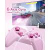 imageEasySMX T37 Switch Controller Wireless Switch Pro Controller for SwitchSwitch LiteSwitch OLED Wireless Remote Gamepad with Joystick Adjustable Dual Turbo Vibration Ergonomic NonSlipPink