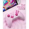 imageEasySMX T37 Switch Controller Wireless Switch Pro Controller for SwitchSwitch LiteSwitch OLED Wireless Remote Gamepad with Joystick Adjustable Dual Turbo Vibration Ergonomic NonSlipPink