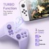 imageEasySMX T37 Switch Controller Wireless Switch Pro Controller for SwitchSwitch LiteSwitch OLED Wireless Remote Gamepad with Joystick Adjustable Dual Turbo Vibration Ergonomic NonSlipPurple