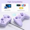 imageEasySMX T37 Switch Controller Wireless Switch Pro Controller for SwitchSwitch LiteSwitch OLED Wireless Remote Gamepad with Joystick Adjustable Dual Turbo Vibration Ergonomic NonSlipPurple
