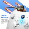 imageEasySMX Wired Gaming ControllerPC Game Controller Joystick with DualVibration Turbo and Trigger Buttons for Windows PC PS3 Android TV BoxTeslaBlack9100Pro white