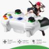 imageEasySMX Wired Gaming ControllerPC Game Controller Joystick with DualVibration Turbo and Trigger Buttons for Windows PC PS3 Android TV BoxTeslaBlackWhitewireless