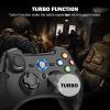 imageEasySMX Wired Gaming ControllerPC Game Controller Joystick with DualVibration Turbo and Trigger Buttons for Windows PC PS3 Android TV BoxTeslaBlackblack and gray