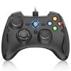 imageEasySMX Wired Gaming ControllerPC Game Controller Joystick with DualVibration Turbo and Trigger Buttons for Windows PC PS3 Android TV BoxTeslaBlackblack and gray