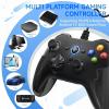 imageEasySMX Wired Gaming ControllerPC Game Controller Joystick with DualVibration Turbo and Trigger Buttons for Windows PC PS3 Android TV BoxTeslaBlackblack