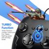 imageEasySMX Wired Gaming ControllerPC Game Controller Joystick with DualVibration Turbo and Trigger Buttons for Windows PC PS3 Android TV BoxTeslaBlackblack