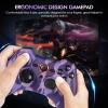 imageEasySMX Wired Gaming ControllerPC Game Controller Joystick with DualVibration Turbo and Trigger Buttons for Windows PC PS3 Android TV BoxTeslaBlackpurple
