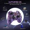 imageEasySMX Wired Gaming ControllerPC Game Controller Joystick with DualVibration Turbo and Trigger Buttons for Windows PC PS3 Android TV BoxTeslaBlackpurple