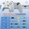 imageEasySMX X05 24g Wireless Gaming Controller for PCSteamiPhoneAndroidSwitch  Bluetooth Controller Gamepad with Hall Effect RGB Lights and Turbo AntiDrift Controllergrey white