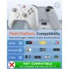 imageEasySMX X05 24g Wireless Gaming Controller for PCSteamiPhoneAndroidSwitch  Bluetooth Controller Gamepad with Hall Effect RGB Lights and Turbo AntiDrift Controllerwhite