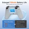 imageEasySMX X05 24g Wireless Gaming Controller for PCSteamiPhoneAndroidSwitch  Bluetooth Controller Gamepad with Hall Effect RGB Lights and Turbo AntiDrift Controllerwhite