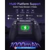 imageEasySMX X05Pro Wireless PC Controller  QuietPress Buttons 2Stage Impulse Triggers 2 Programmable Buttons Hall Joysticks 1000mAh Battery 1000Hz Polling Gaming Controller for PCSwitchAndroidiOSpurple