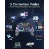 imageEasySMX X15 PC Controller  Enhanced Wireless Bluetooth Controller with Hall JoysticksHall TriggersRGB Lighting  No Stick Drift No Dead Zone  Work for Windows PC Android Steam and Switchblack
