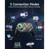 imageEasySMX X20 Wireless Gaming Controller with RGB Backlit 2Stage Hall Effect Stick 1000Hz Polling Rate 6Axis Gyro on MultiPlatform Mech Buttons Compatible with PCSwitchSteamAndroidgun