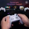 imageEasySMX X20 Wireless Gaming Controller with RGB Backlit 2Stage Hall Effect Stick 1000Hz Polling Rate 6Axis Gyro on MultiPlatform Mech Buttons Compatible with PCSwitchSteamAndroidwhitegrey grips