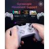 imageEasySMX X20 Wireless PC Controller with 4 Back Paddles Hall Joysticks DualMode Triggers 1000Hz Polling RGB 1000mAh  BluetoothUSB Gaming Controller for PCSwitchSteamAndroidNebula Frost with Thumb Grips