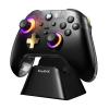 imageEasySMX D05 PC Controller  Enhanced Wireless Bluetooth Pro Controller with Charging DockHall SensorRGB Lighting  No Stick Drift No Dead Zone  Work for Windows PC Android Steam and SwitchBlack