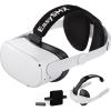 imageEasySMX Q20 Headset Strap for Quest 2  Accessories for Quest 2  Lite Design for Improved Comfort Support Heat Dissipating Materials Rebust Side Straps Easy to Install  Power Bank Strap Included