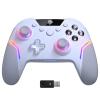 imageEasySMX X20 Wireless PC Controller with 4 Back Paddles Hall Joysticks DualMode Triggers 1000Hz Polling RGB 1000mAh  BluetoothUSB Gaming Controller for PCSwitchSteamAndroidwhite