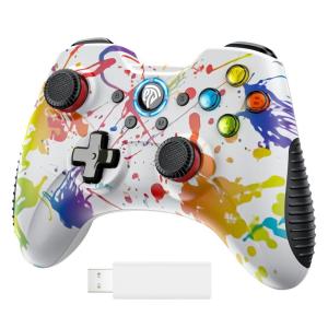 imageEasySMX D10 PC Controller  Elite Wireless Bluetooth Pro Controller with TMR Joystick DualMode Triggers ampamp Full Mechanical Buttons 1000Hz Polling Rate RGB Lighting for PCSwitchAndroidiOScolorful