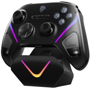 imageEasySMX D10 Wireless Game Controller  TMR AntiDrift Joysticks DualMode Triggers 1000Hz Polling Mechanical Buttons RGB  Bluetooth Gamepad for PCSwitchSwitch2iOSAndroid with Charging DockBlack