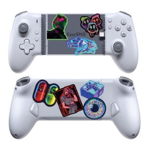imageEasySMX M15 Mobile Gaming Controller for AndroidiPhone 15 SeriesUSBCAndroid Controller with Hall TriggerJoysticksPhone Controller for Play MinecraftCODWhitePunk Graffiti