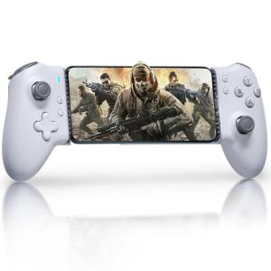 imageEasySMX M15 Mobile Gaming Controller for AndroidiPhone 15 SeriesUSBCAndroid Controller with Hall TriggerJoysticksPhone Controller for Play MinecraftCODWhite