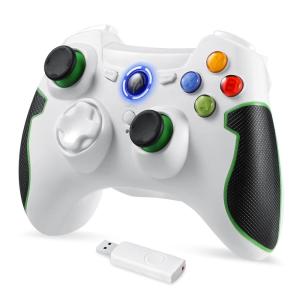 imageEasySMX Wired Gaming ControllerPC Game Controller Joystick with DualVibration Turbo and Trigger Buttons for Windows PC PS3 Android TV BoxTeslaBlackWhitewireless