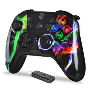 imageEasySMX Wireless Game Joystick Controller 24G Wireless Gamepad Joystick PC Dual Vibration 14 Hours of Playing for PCSteamPS3TV BOXNintendo Switch