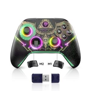 imageEasySMX X15 PC Controller  Enhanced Wireless Bluetooth Controller with Hall JoysticksHall TriggersRGB Lighting  No Stick Drift No Dead Zone  Work for Windows PC Android Steam and Switch