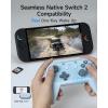 imageEasySMX S10 Lite Switch 2 Controller Wireless Controller with OneKey WakeUp C Button Turbo 9Axis Motion Glide Hall Joysticks 2 Back Buttons HD Rumble for Switch 2SwitchPCiOSAndroidBlue