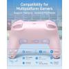 imageEasySMX S10 Lite Switch 2 Controller Wireless Controller with OneKey WakeUp C Button Turbo 9Axis Motion Glide Hall Joysticks 2 Back Buttons HD Rumble for Switch 2SwitchPCiOSAndroidPink