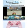 imageEasySMX S10 Lite Switch 2 Controller Wireless Controller with OneKey WakeUp C Button Turbo 9Axis Motion Glide Hall Joysticks 2 Back Buttons HD Rumble for Switch 2SwitchPCiOSAndroidPink