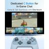 imageEasySMX S10 Lite Switch 2 Controller Wireless Controller with OneKey WakeUp C Button Turbo 9Axis Motion Glide Hall Joysticks 2 Back Buttons HD Rumble for Switch 2SwitchPCiOSAndroidBlue