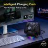 imageEasySMX X05Pro Wireless PC Gaming Controller with Smart Charging Dock  Full Quiet Buttons DualStage Linear Triggers 8Way DPad Programmable Buttons Hall Effect Joysticks 1000mAh Long Battery Life 1000Hz Polling Rate Compatible with PCSwitchAndroidiOS Black