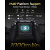 imageEasySMX X05Pro Wireless PC Gaming Controller with Smart Charging Dock  Full Quiet Buttons DualStage Linear Triggers 8Way DPad Programmable Buttons Hall Effect Joysticks 1000mAh Long Battery Life 1000Hz Polling Rate Compatible with PCSwitchAndroidiOS Black