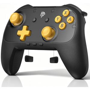 imageEasySMX S10 Lite Switch 2 Controller Wireless Controller with OneKey WakeUp C Button Turbo 9Axis Motion Glide Hall Joysticks 2 Back Buttons HD Rumble for Switch 2SwitchPCiOSAndroidBlack
